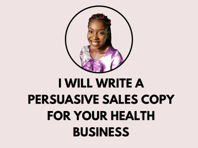 A compelling sales copy for your health products