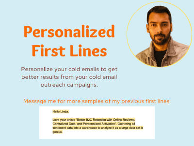 Personalized First Lines for your Cold Email Campaigns