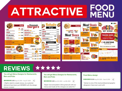 Custom Menu Design in 1 Day