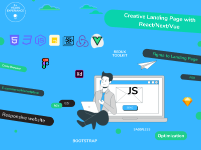UX/UI layouts converted to Frontend website | HTML | CSS | JS | REACT ...