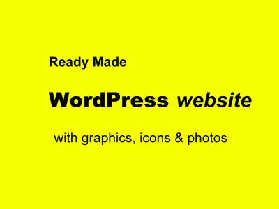 Ready-made WordPress full website for your personal/ business web projects