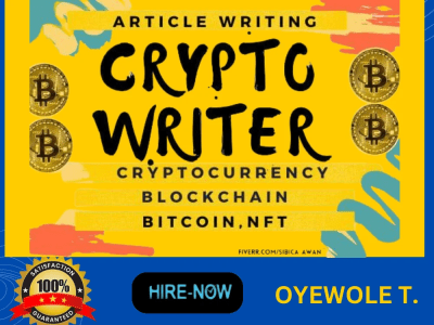 Cryptocurrency research, cryptocurrency writing, and Crypto content writer.