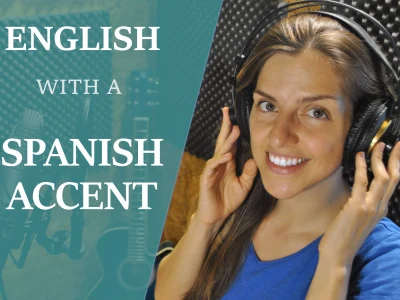 An English voice over with Spanish accent