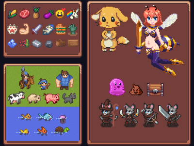 Pixel art sprites for your games!