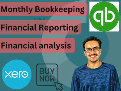 Monthly bookkeeping, Financial reports. & Financial analysis