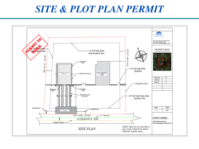 Site plan and plot plan of your property for permit in 24 hours