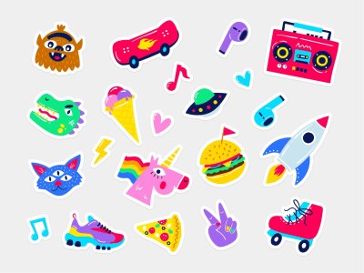 A sticker set for your brand, social media, messengers, merch