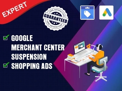Setup or fix google merchant center suspension, google shopping shopify ads