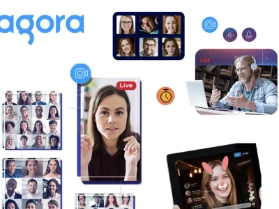 A flutter app using agora live streaming RTC engine