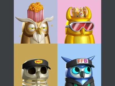 3D Character model for game assets, nft art and animation