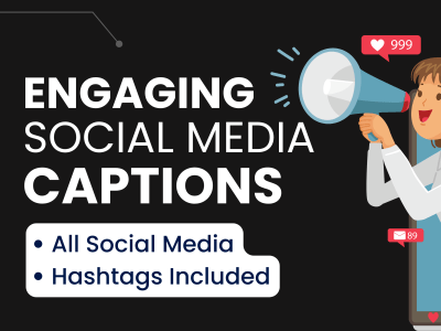 Engaging social media captions based on your blog or book