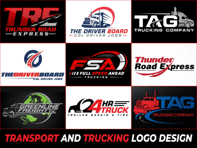A styling automotive, trucking, dispatcher, transport and logistics logo