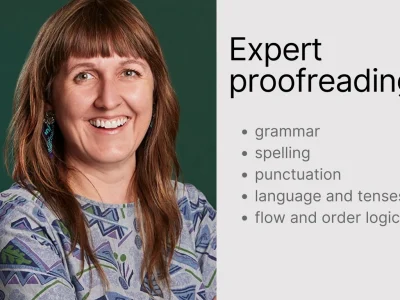 A proofread and edited text with suggestions to maximize your work