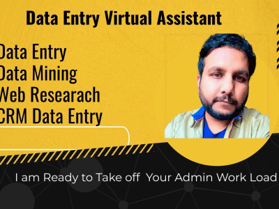 Data entry, web research, typing, copy paste & virtual assistant