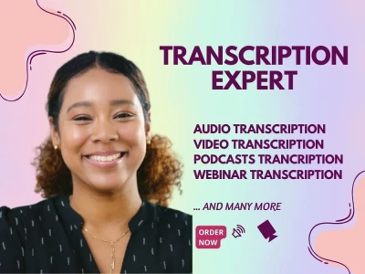 Professional audio-to-text files transcription video text transcription