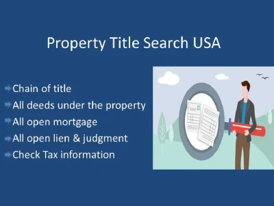 Property search, title search, and chain of title.