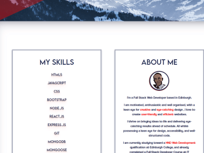 A website that is designed and developed using HTML, CSS, Javascript ...