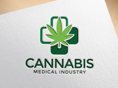 A Logo for marijuana, cannabis, hemp, CBD oil, Ciger and weed  business