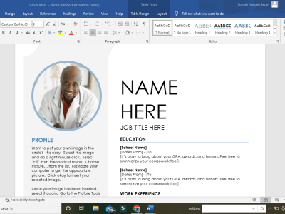 Edit Or write a Cover Letter