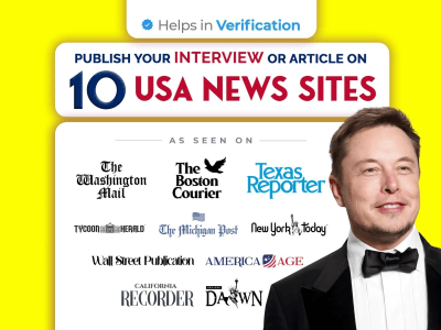 Your article or interview published on 10 us newspaper websites