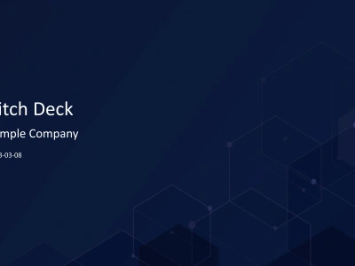 A pitch deck ready for venture capital