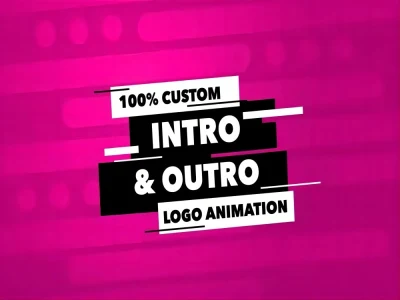 Create custom youtube podcast intro video logo animation