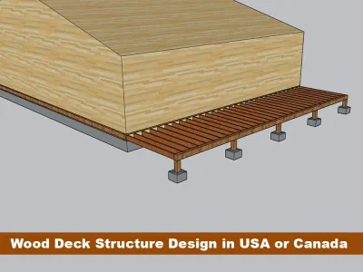 Wood Deck Structure Design in USA or Canada