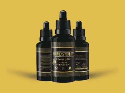 A tincture bottle label design