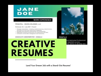 An innovative revamped resume tailored to your needs