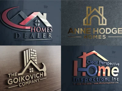 Modern, minimalist Real estate, Property and Industrial Logo Design