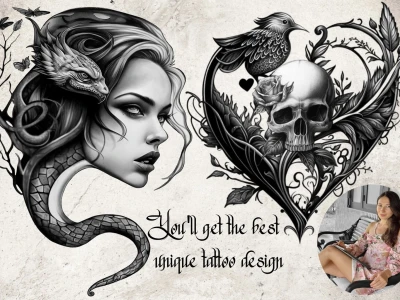 A unique professional custom tattoo design