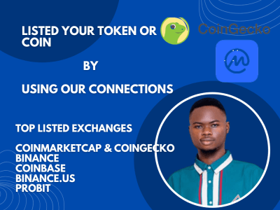 Fast token listing or coin list on coinmarketcap, coingecko or top exchange