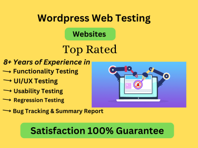 QA testing of the WordPress websites