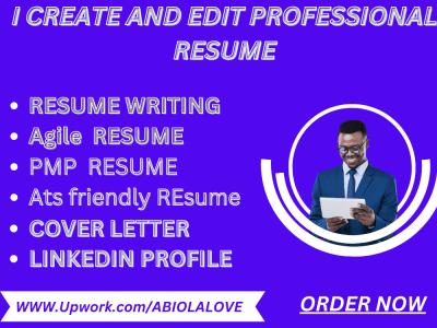 Write, edit, upgrade your resume, CV, cover letter, linkedin