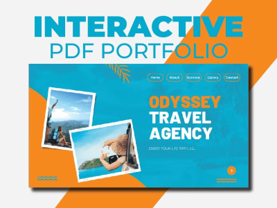 Professional interactive portfolio on PDF within 4 hours