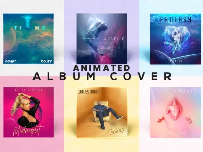 Animated Song Album Covers art