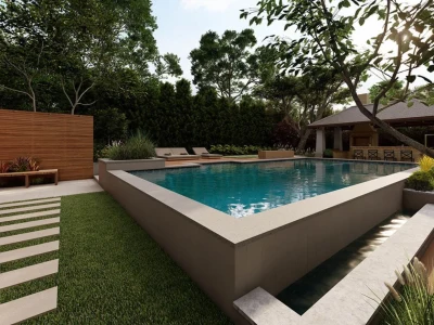 3D renderings of landscape and garden designs