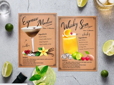 A wine menu design