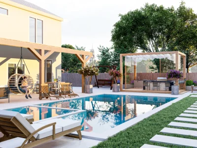 Realistic landscape design effects