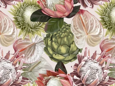 Realistic Floral Illustration in Oil or Watercolor