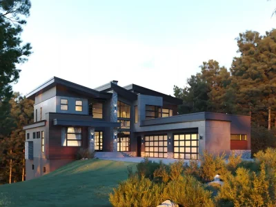Realistic exterior 3d design