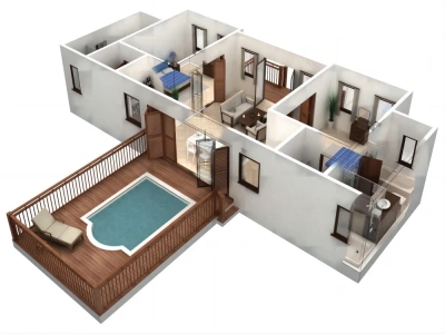 Professional 3D floor plan/interior design