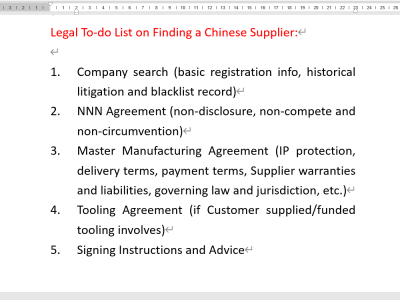 English and Chinese bilingual NNN, Manufacturing (OEM/ODM) Contract