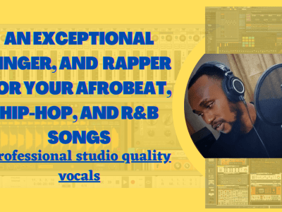 Professional studio vocals — rapping or singing — for your HipHop, Afrobeat