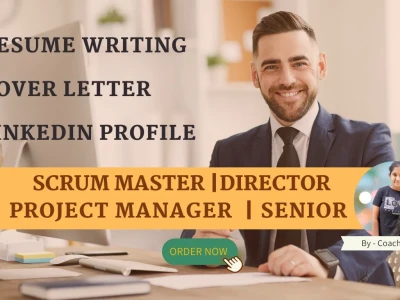 A Professional ATS Compatible scrum master or project manager resume in 24H