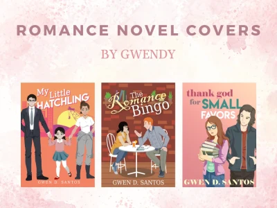 Custom illustrated romance novel cover
