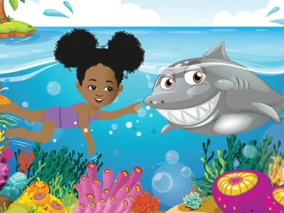 Beautiful illustrations for your children's book page and coloring book