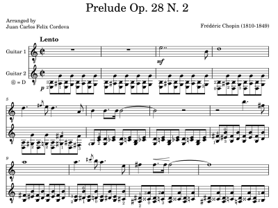 Arrangements for guitar and ensembles