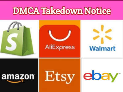 Removal of infringing or stolen products listings or designs under DMCA