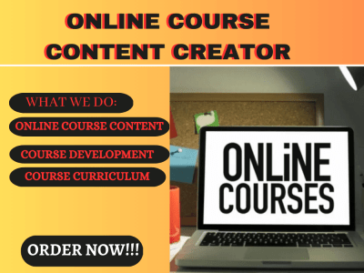 An amazing online course content writer, course creator, course developer